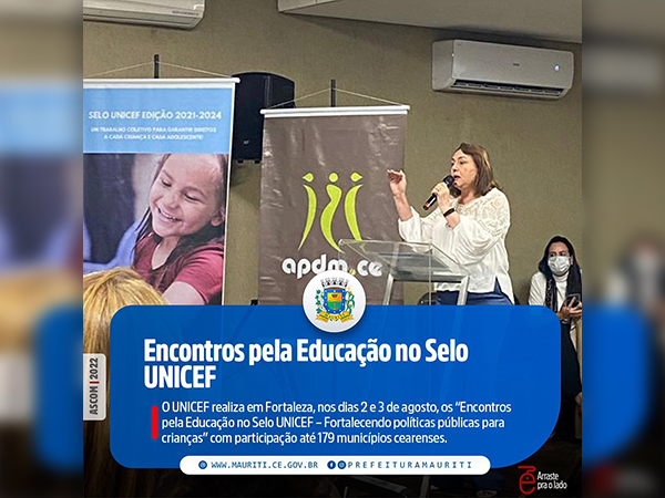 EQUIPE DO SELO UNICEF PARTICIPA DE ENCONTRO EM FORTALEZA