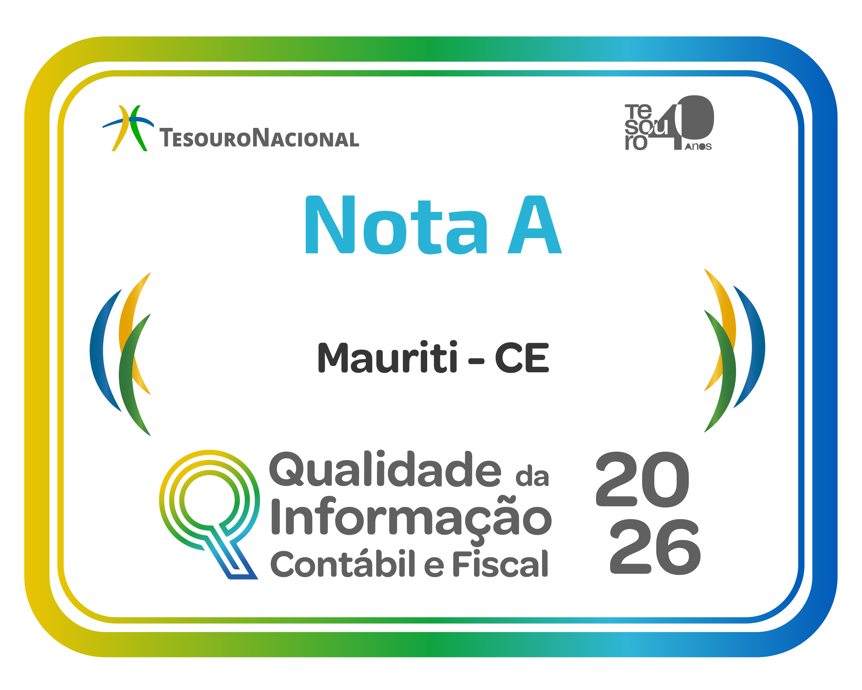 Selo Qualidade da Informação Contábil e Fiscal - NOTA A